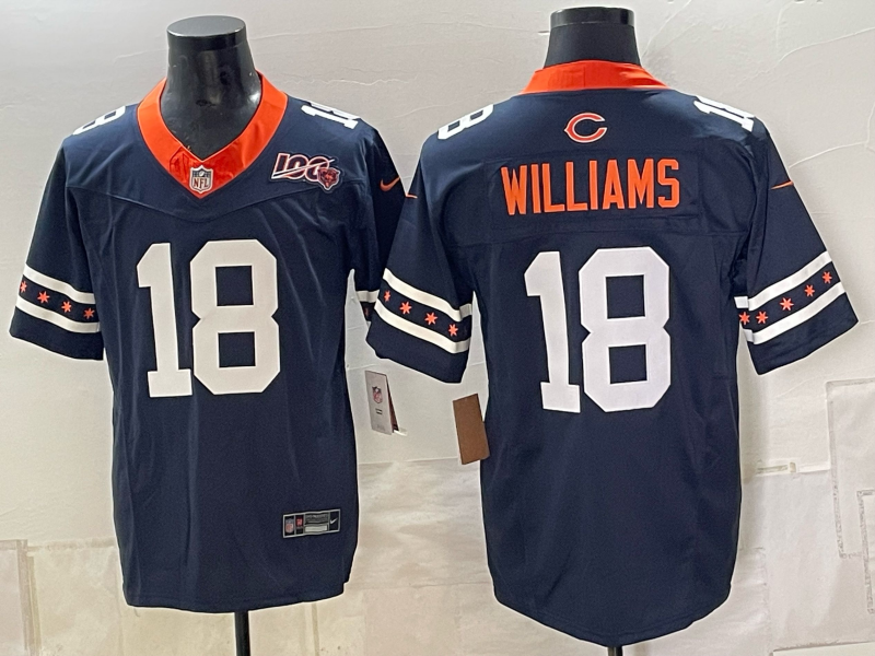 Men Chicago Bears #18 Williams blue Nike Limited NFL Jersey 0912008